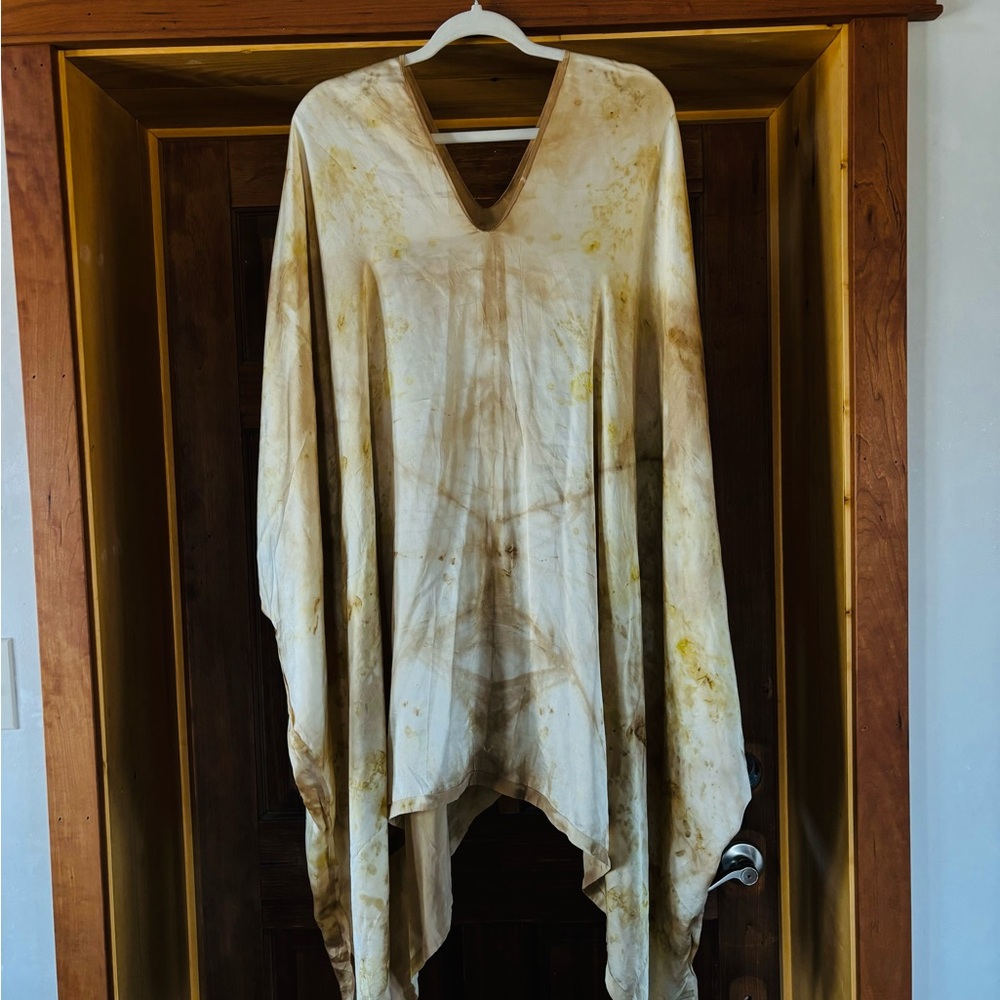 Stunning 100% Silk Botanically Dyed Flowy Top
